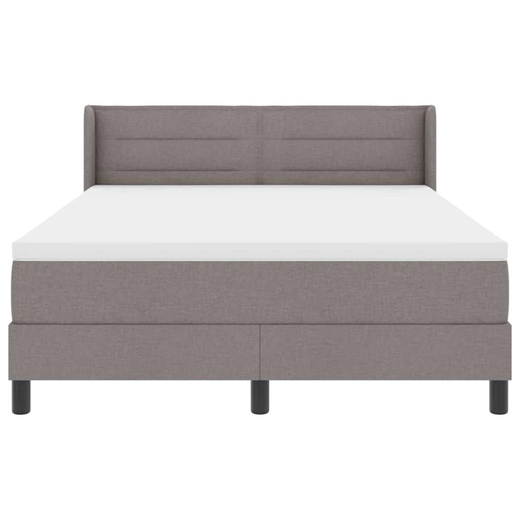 Κρεβάτι με ελατήρια με κεφαλάρι Taupe 200 x 160 εκατοστά ύφασμα