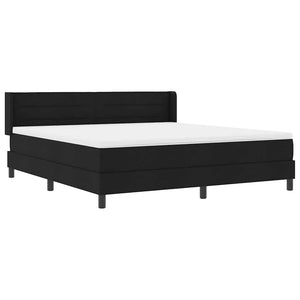 Κρεβάτι με ελατήρια με στρώμα Μαύρο 200 x 180 cm Πολυεστέρας - Pakobazaar