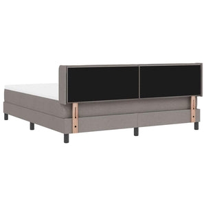 Κρεβάτι με ελατήρια με κεφαλάρι Taupe 200 x 180 cm ύφασμα - Pakobazaar