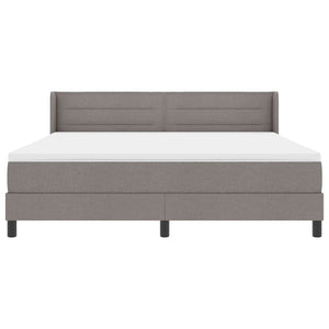 Κρεβάτι με ελατήρια με κεφαλάρι Taupe 200 x 180 cm ύφασμα - Pakobazaar