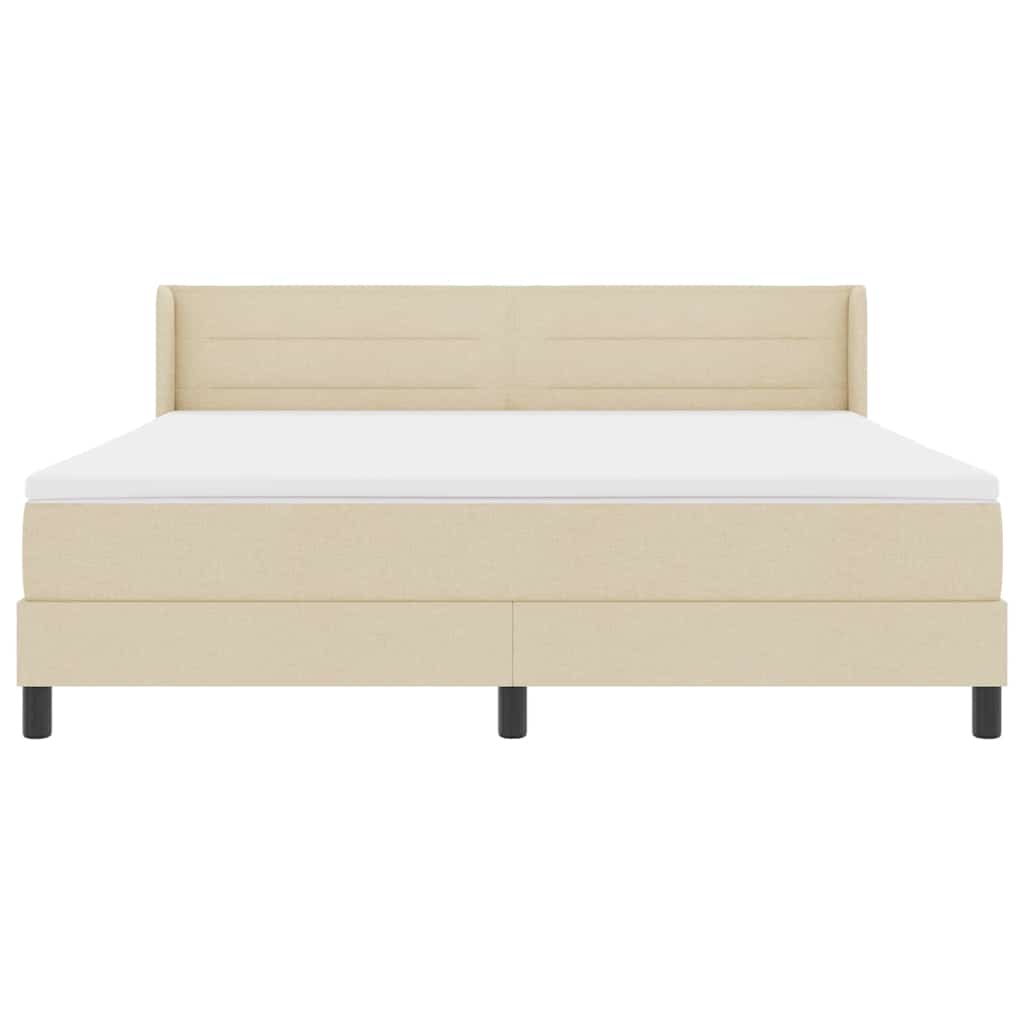 Κρεβάτι με ελατήρια με στρώμα Κρεμ 200 x 180 cm Πολυεστέρας - Pakobazaar