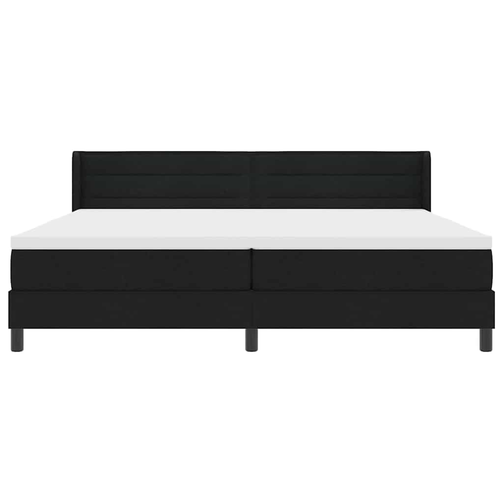 Κρεβάτι με ελατήρια με στρώμα Μαύρο 200 x 200 cm Πολυεστέρας - Pakobazaar