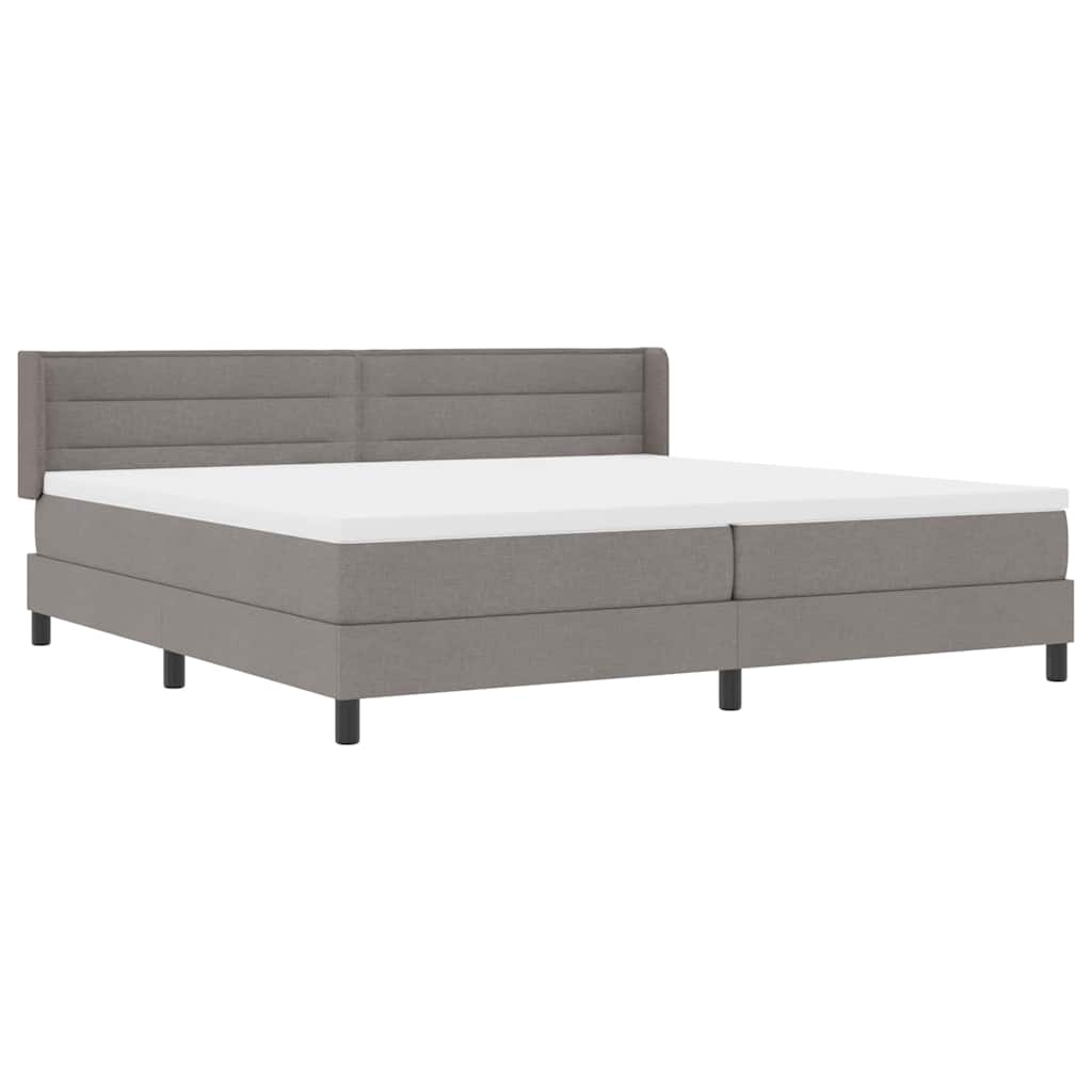 Κρεβάτι με ελατήρια με στρώμα Taupe 200 x 200 cm Πολυεστέρας - Pakobazaar