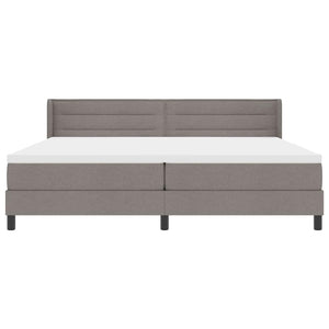Κρεβάτι με ελατήρια με στρώμα Taupe 200 x 200 cm Πολυεστέρας - Pakobazaar