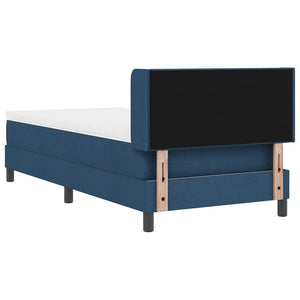 Κρεβάτι με ελατήρια με κεφαλάρι Μπλε 190 x 90 cm ύφασμα