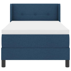 Κρεβάτι με ελατήρια με κεφαλάρι Μπλε 190 x 90 cm ύφασμα