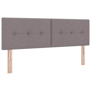 Κρεβάτι με ελατήρια Taupe 190 x 140 εκατοστά Πολυεστέρας - Pakobazaar