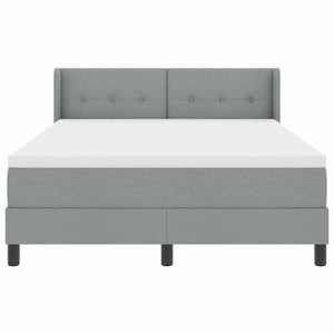 Κρεβάτι με ελατήρια Ανοιχτό γκρι 200 x 140 cm Πολυεστέρας - Pakobazaar