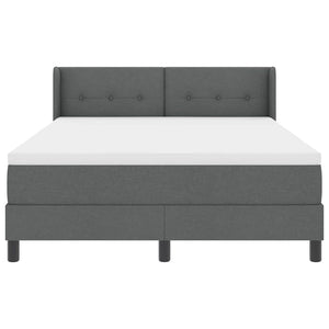 Κρεβάτι με ελατήρια Σκούρο Γκρι 200 x 140 cm Πολυεστέρας - Pakobazaar