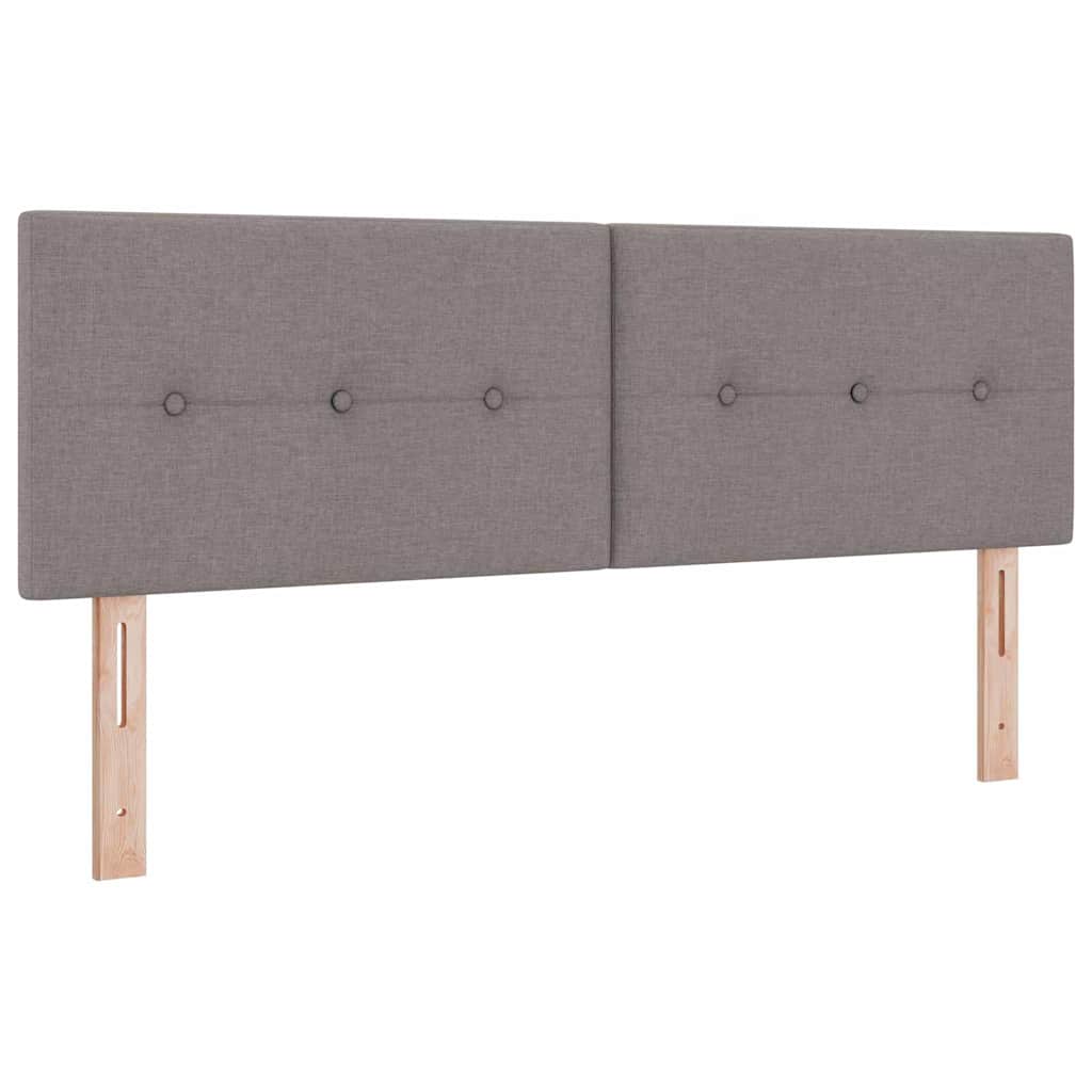 Κρεβάτι με ελατήρια με στρώμα Taupe 200 x 140 cm ύφασμα