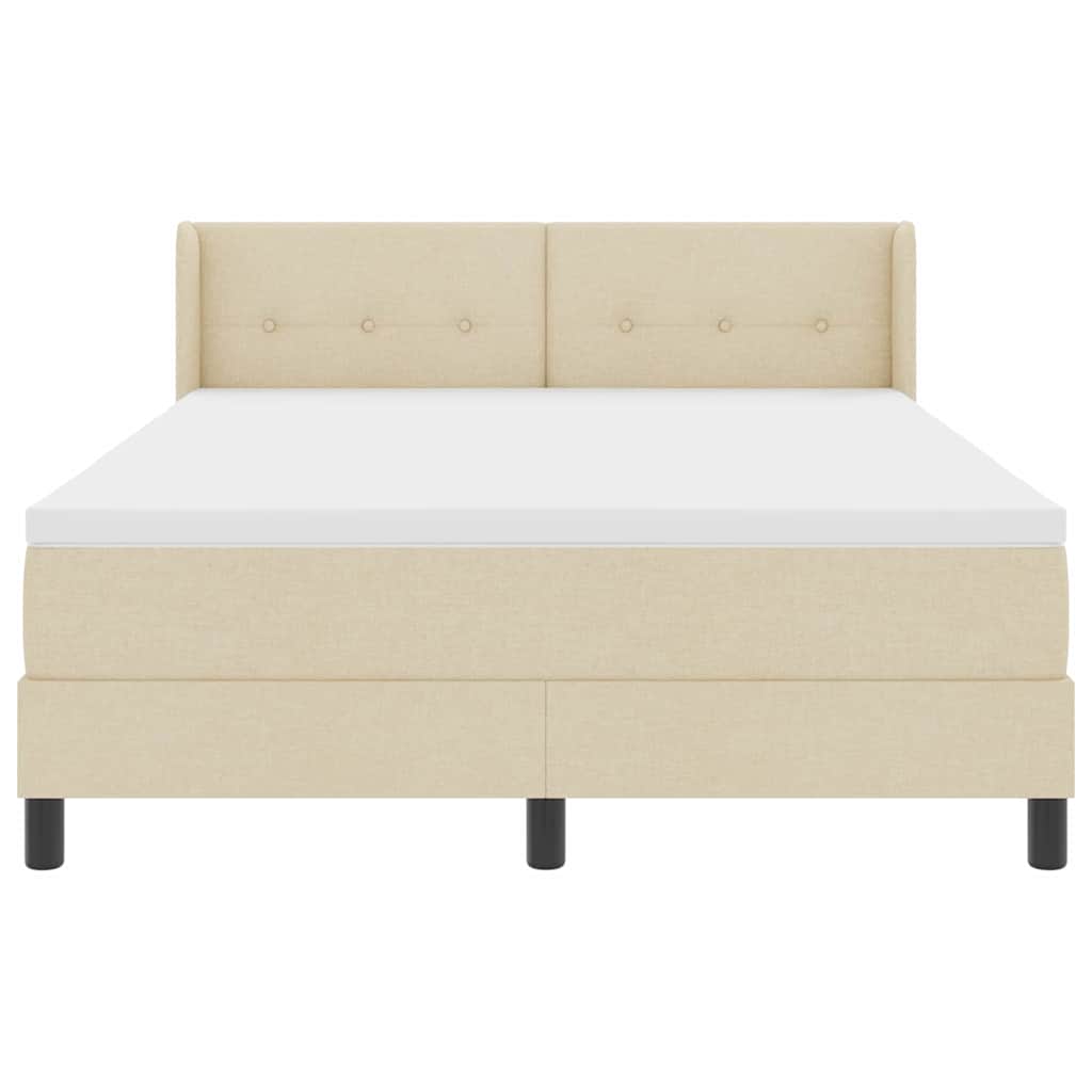 Κρεβάτι με ελατήρια με στρώμα Κρεμ 200 x 140 cm Πολυεστέρας - Pakobazaar