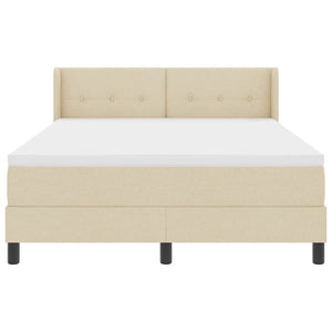 Κρεβάτι με ελατήρια με στρώμα Κρεμ 200 x 140 cm Πολυεστέρας - Pakobazaar