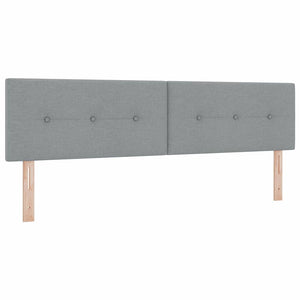 Κρεβάτι με ελατήρια Ανοιχτό γκρι 200 x 180 cm Πολυεστέρας - Pakobazaar