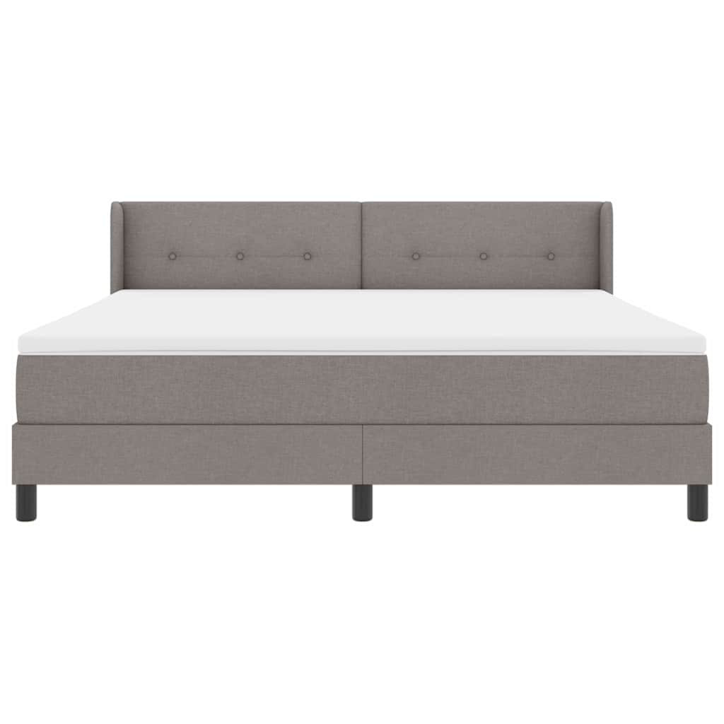 Κρεβάτι με ελατήρια με στρώμα Taupe 200 x 180 cm Πολυεστέρας - Pakobazaar