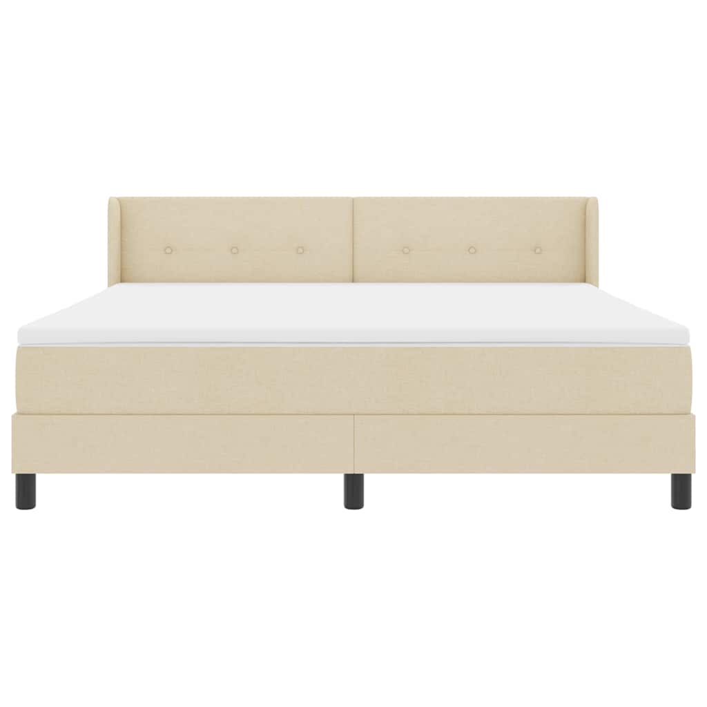 Κρεβάτι με ελατήρια με στρώμα Κρεμ 200 x 180 cm Πολυεστέρας - Pakobazaar
