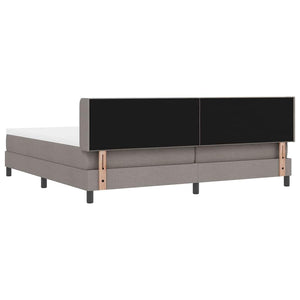 Κρεβάτι με ελατήρια με στρώμα Taupe 200 x 200 cm Πολυεστέρας - Pakobazaar
