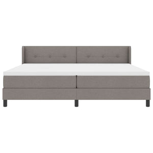 Κρεβάτι με ελατήρια με στρώμα Taupe 200 x 200 cm Πολυεστέρας - Pakobazaar