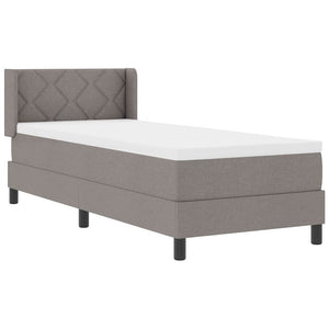 Κρεβάτι με ελατήρια με κεφαλάρι Taupe 200 x 80 εκατοστά ύφασμα - Pakobazaar