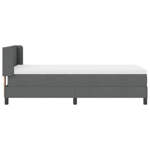 Κρεβάτι με ελατήρια Σκούρο Γκρι 190 x 90 cm Πολυεστέρας - Pakobazaar