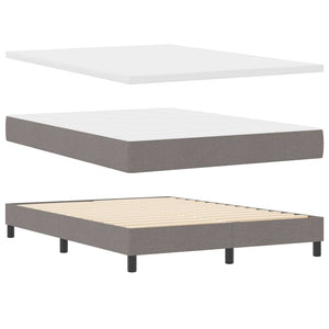 Κρεβάτι με ελατήρια με μαξιλάρι Taupe 200 x 140 cm ύφασμα - Pakobazaar