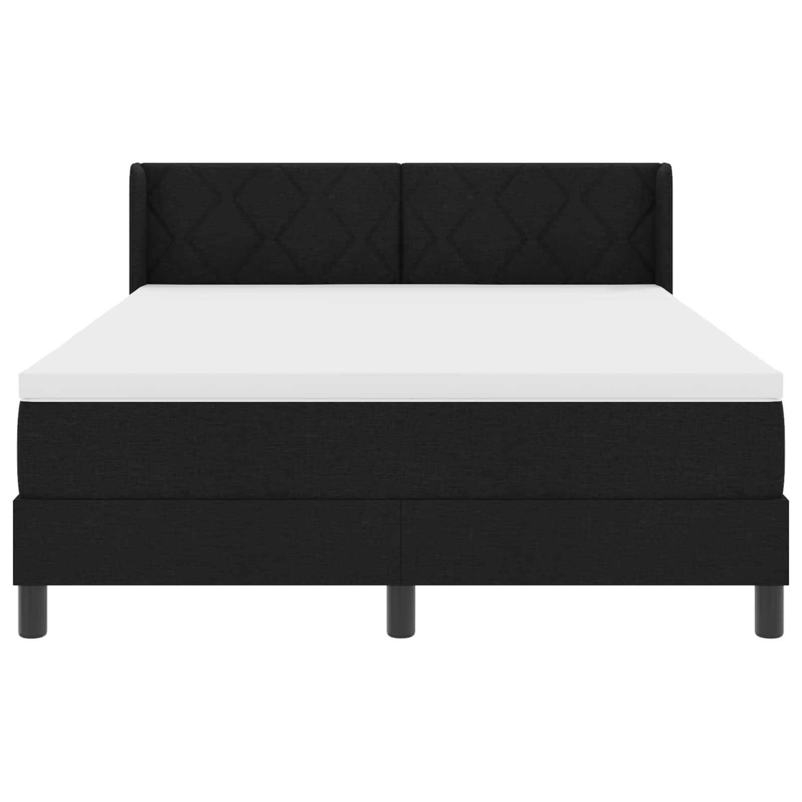 Κρεβάτι με ελατήρια Μαύρο 200 x 160 εκατοστά Πολυεστέρας - Pakobazaar