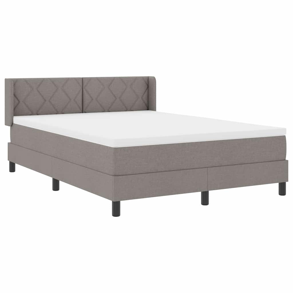 Κρεβάτι με ελατήρια με κεφαλάρι Taupe 200 x 160 εκατοστά ύφασμα