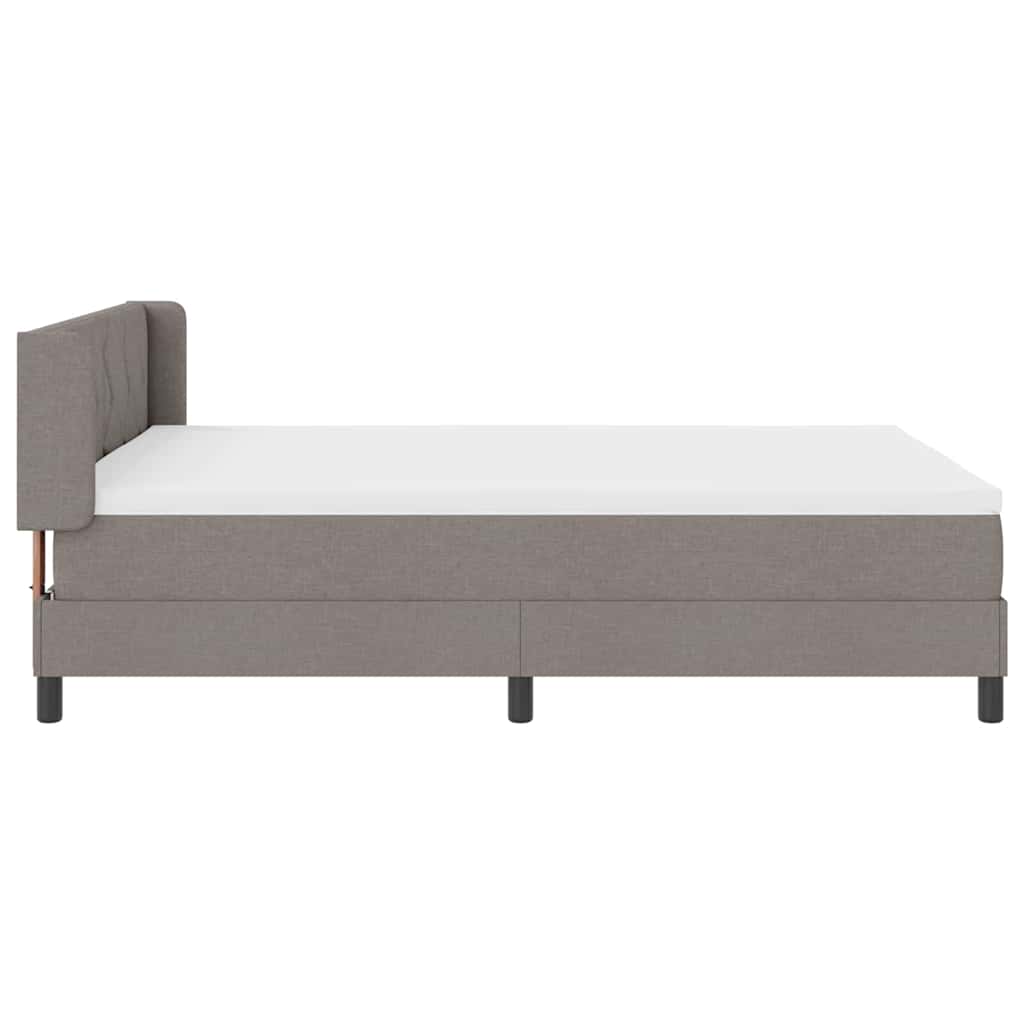 Κρεβάτι με ελατήρια με κεφαλάρι Taupe 200 x 160 εκατοστά ύφασμα