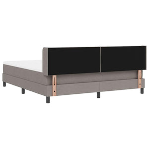 Κρεβάτι με ελατήρια με κεφαλάρι Taupe 200 x 180 cm ύφασμα - Pakobazaar