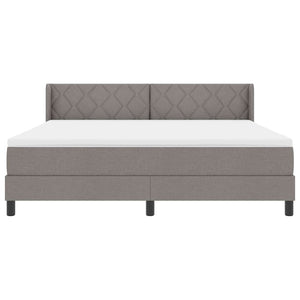 Κρεβάτι με ελατήρια με κεφαλάρι Taupe 200 x 180 cm ύφασμα - Pakobazaar