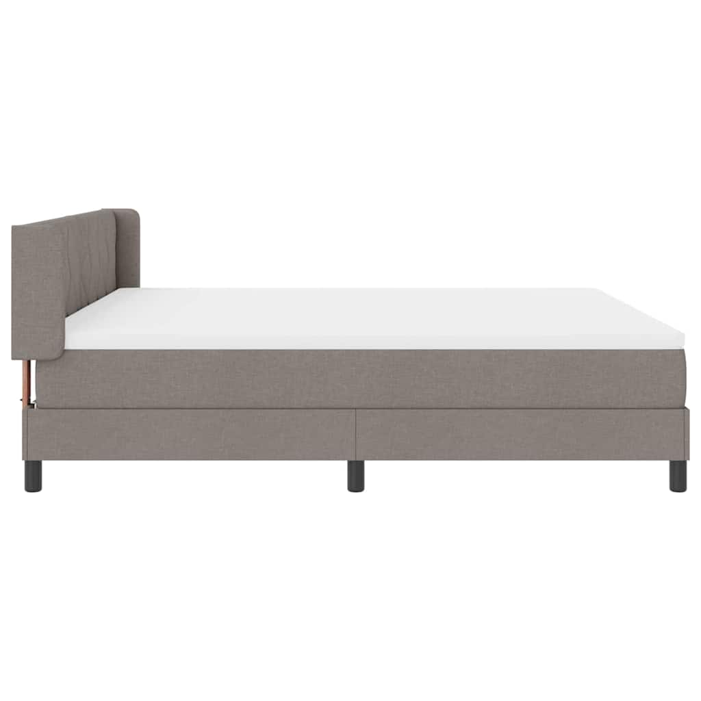 Κρεβάτι με ελατήρια με κεφαλάρι Taupe 200 x 180 cm ύφασμα - Pakobazaar