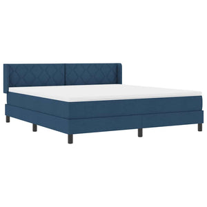 Κρεβάτι με ελατήρια με κεφαλάρι Μπλε 200 x 180 cm ύφασμα - Pakobazaar