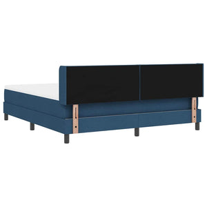 Κρεβάτι με ελατήρια με κεφαλάρι Μπλε 200 x 180 cm ύφασμα - Pakobazaar
