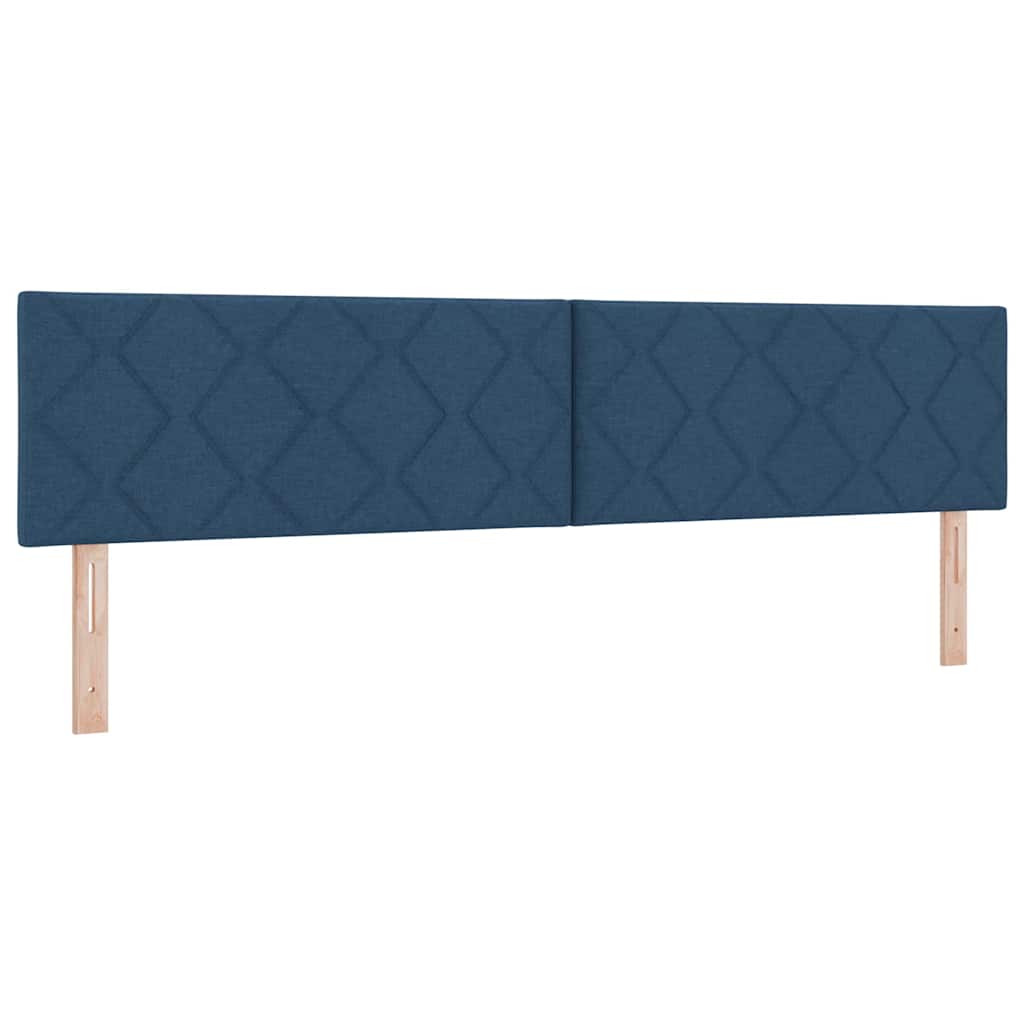 Κρεβάτι με ελατήρια με στρώμα Μπλε 200 x 200 cm Πολυεστέρας - Pakobazaar