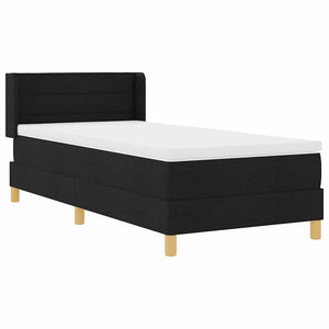 Κρεβάτι με ελατήρια με στρώμα Μαύρο 190 x 90 cm Πολυεστέρας - Pakobazaar