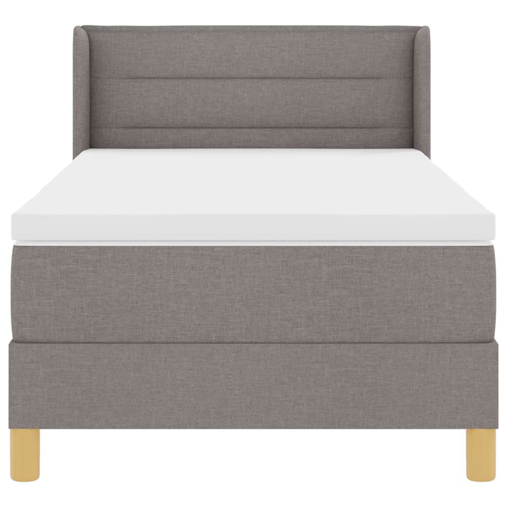 Κρεβάτι με ελατήρια με στρώμα Taupe 200 x 100 cm ύφασμα
