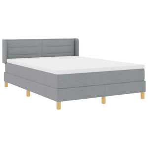Κρεβάτι με ελατήρια Ανοιχτό γκρι 200 x 140 cm Πολυεστέρας - Pakobazaar