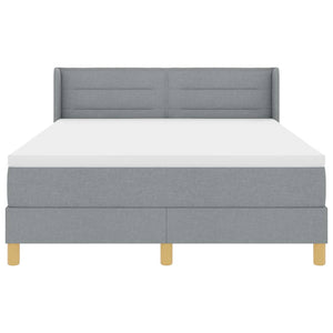 Κρεβάτι με ελατήρια Ανοιχτό γκρι 200 x 140 cm Πολυεστέρας - Pakobazaar