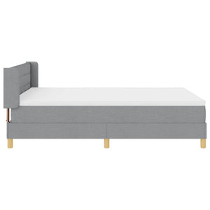 Κρεβάτι με ελατήρια Ανοιχτό γκρι 200 x 140 cm Πολυεστέρας - Pakobazaar