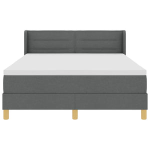 Κρεβάτι με ελατήρια Σκούρο Γκρι 200 x 140 cm Πολυεστέρας - Pakobazaar