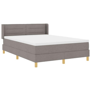 Κρεβάτι με ελατήρια με στρώμα Taupe 200 x 140 cm Πολυεστέρας - Pakobazaar