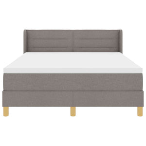 Κρεβάτι με ελατήρια με στρώμα Taupe 200 x 140 cm Πολυεστέρας - Pakobazaar