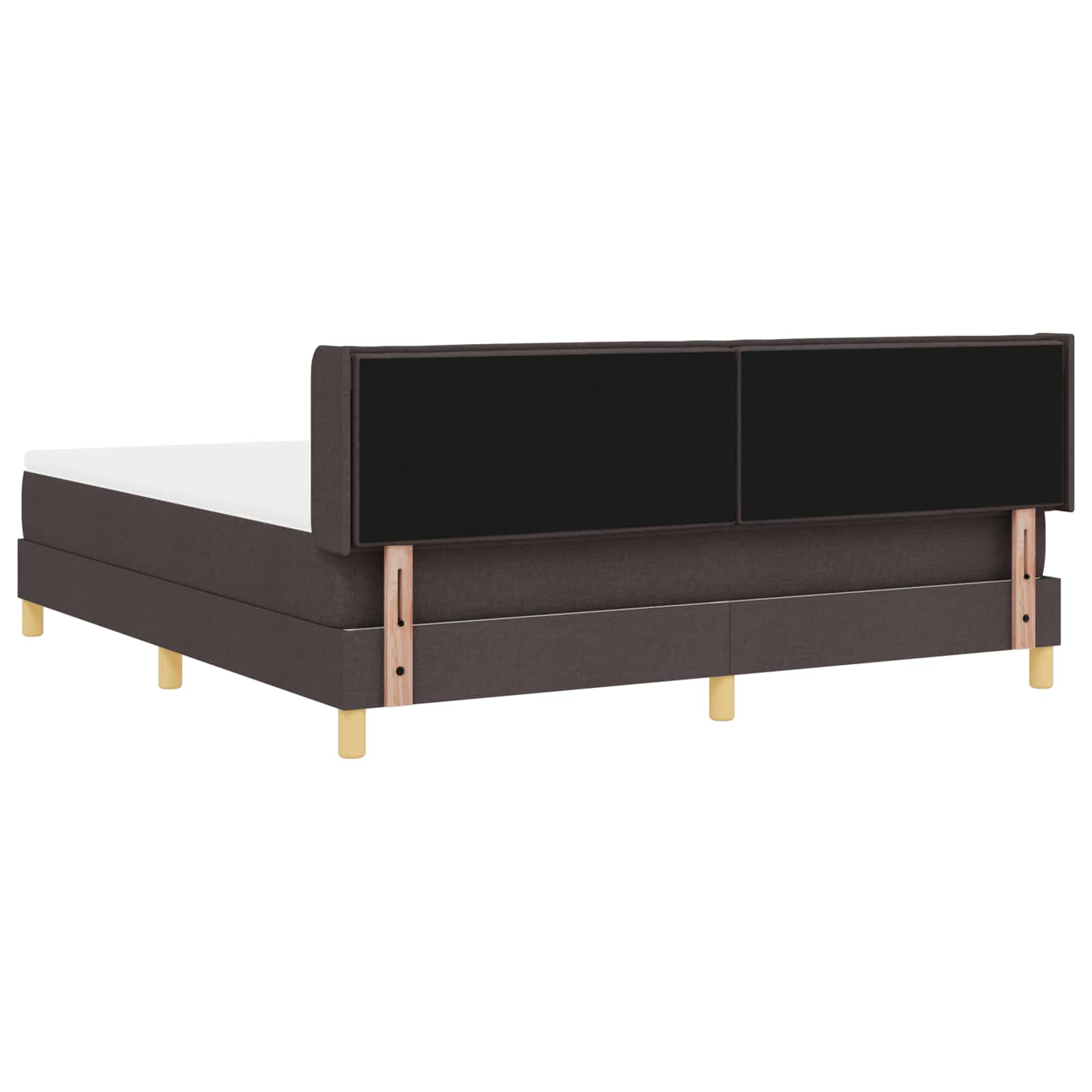 Κρεβάτι με ελατήρια Σκούρο Καφέ 200 x 180 cm Πολυεστέρας - Pakobazaar