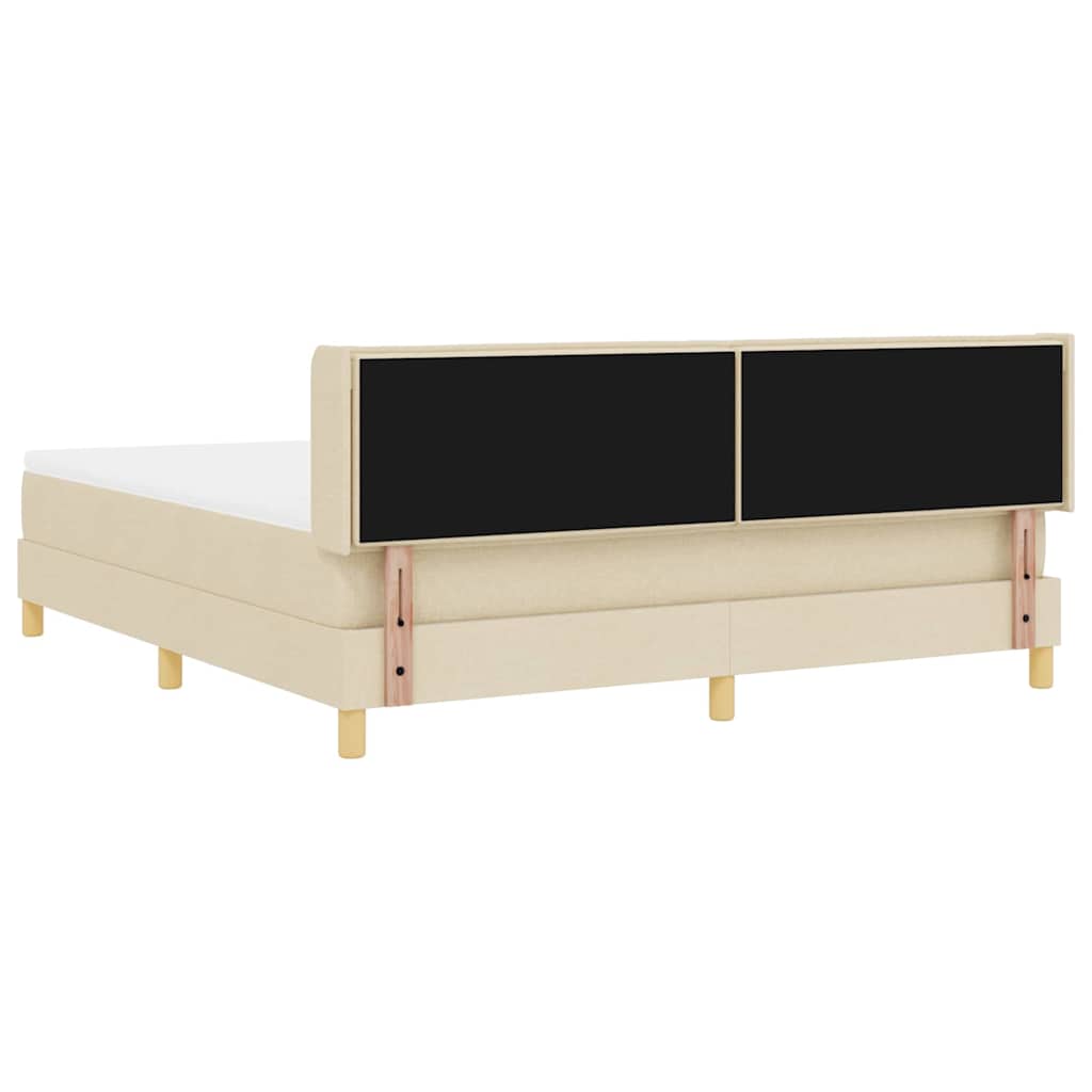 Κρεβάτι με ελατήρια με στρώμα Κρεμ 200 x 180 cm Πολυεστέρας - Pakobazaar