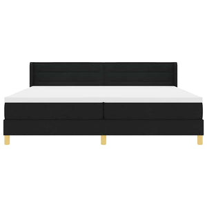 Κρεβάτι με ελατήρια με στρώμα Μαύρο 200 x 200 cm Πολυεστέρας - Pakobazaar