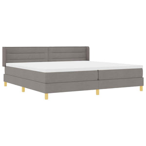 Κρεβάτι με ελατήρια με στρώμα Taupe 200 x 200 cm Πολυεστέρας - Pakobazaar