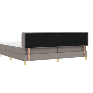 Κρεβάτι με ελατήρια με στρώμα Taupe 200 x 200 cm Πολυεστέρας - Pakobazaar