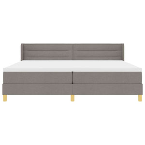 Κρεβάτι με ελατήρια με στρώμα Taupe 200 x 200 cm Πολυεστέρας - Pakobazaar