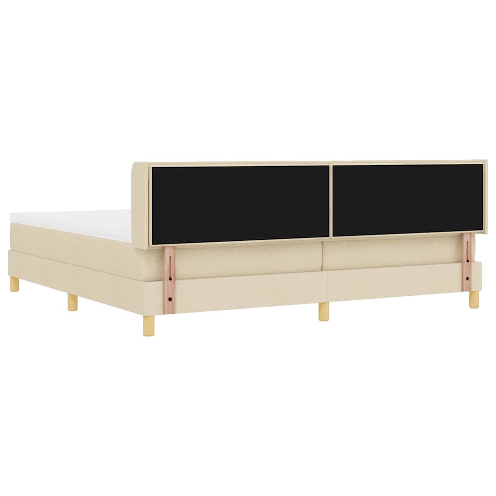 Κρεβάτι με ελατήρια με στρώμα Κρεμ 200 x 200 cm Πολυεστέρας - Pakobazaar