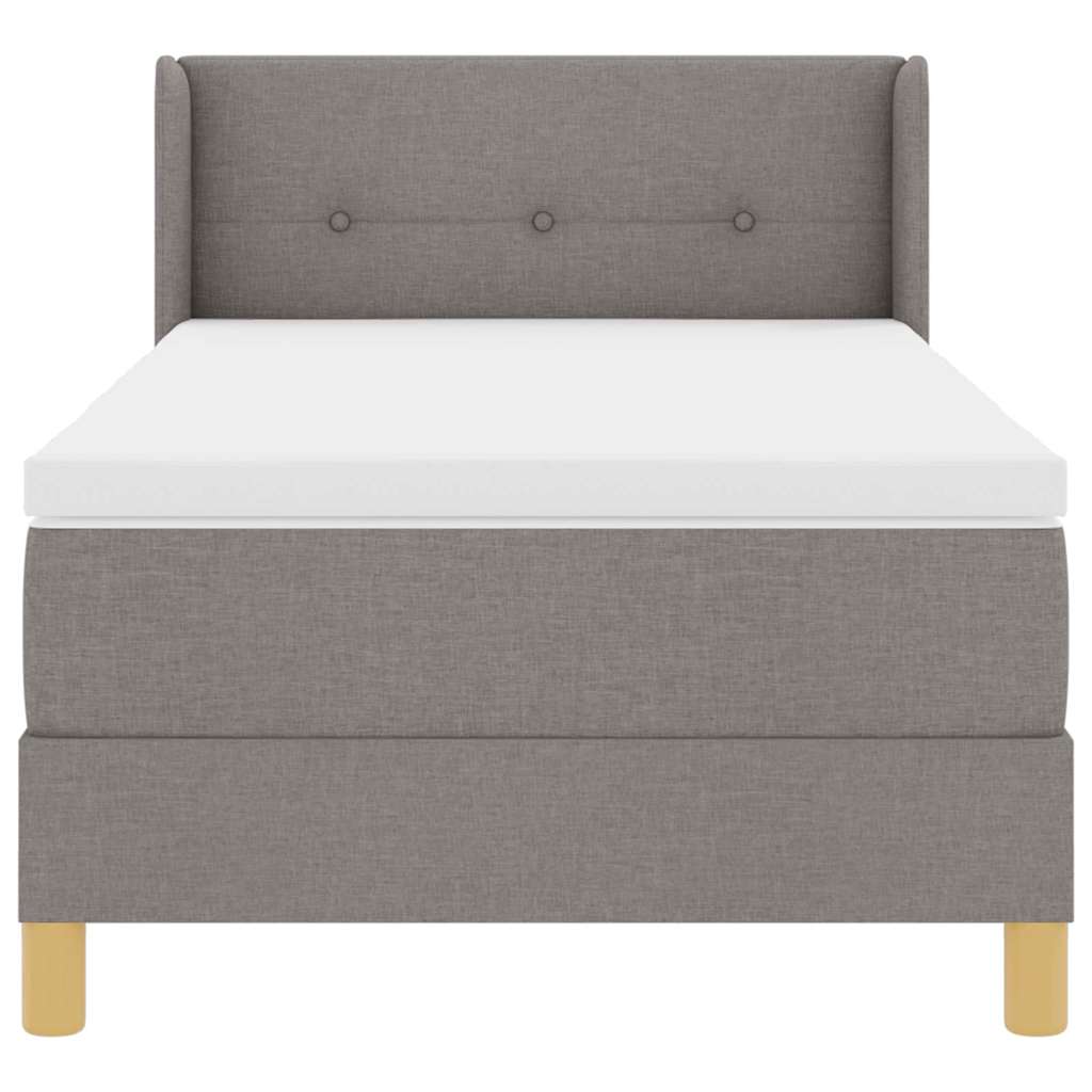 Κρεβάτι με ελατήρια με κεφαλάρι Taupe 200 x 80 εκατοστά ύφασμα - Pakobazaar