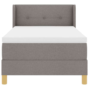 Κρεβάτι με ελατήρια με κεφαλάρι Taupe 200 x 100 cm ύφασμα - Pakobazaar